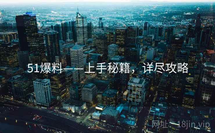 51爆料——上手秘籍，详尽攻略
