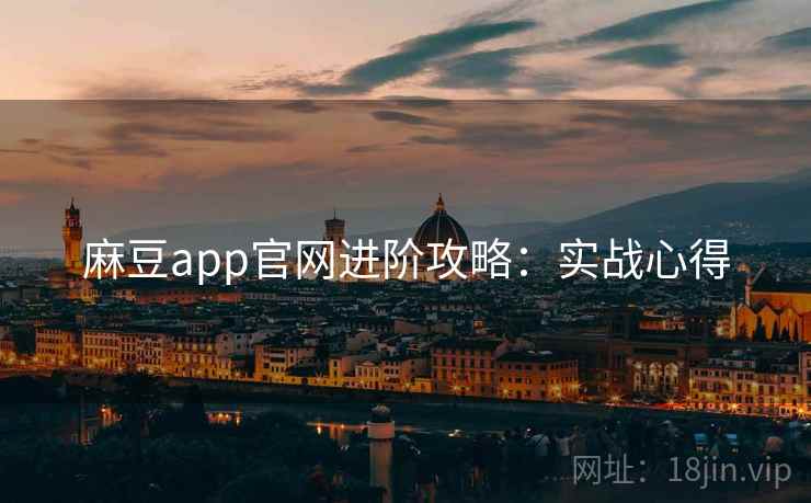 麻豆app官网进阶攻略：实战心得